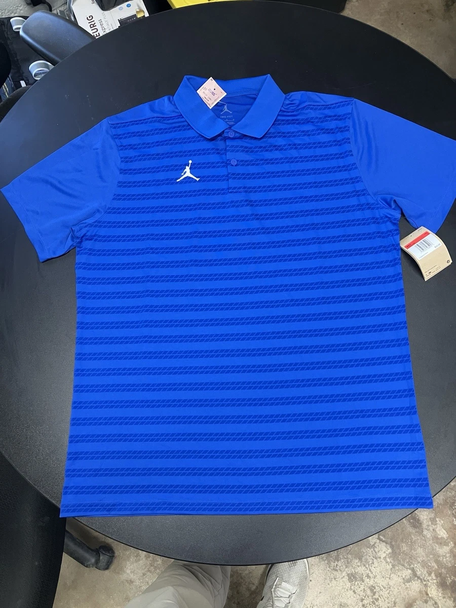 Jordan ORI-FIT ストライプポロシャツ L Jordan Short Sleeve Blue Shirts for Men for sale | eBay