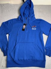 Buffalo Bills Sweater Men  s Small Blue Dunbrooke NFL Quarter Zip Hoodie