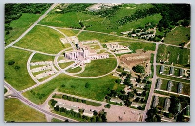 Aerial View Fort Riley Hospital Junction City Kansas KS Vintage Postcard