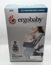 Ergobaby Omni 360 All Position Baby Carrier Star Dust Gray Blue Stars 12-45 lbs