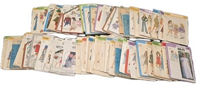 Lot Of 55+ Vintage Sewing Vogue Patterns Simplicity 60s, 70s, 80s Mixed