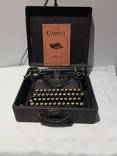 Vintage Corona 1920s Typewriter with Case And Original Manuel And Typewriter Oil thumbnail