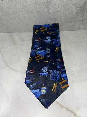 #ad Ryobi Power Tools Father#x27;s Day 1998 Limited Ed. Mens Tie polyester made in USA $10.00