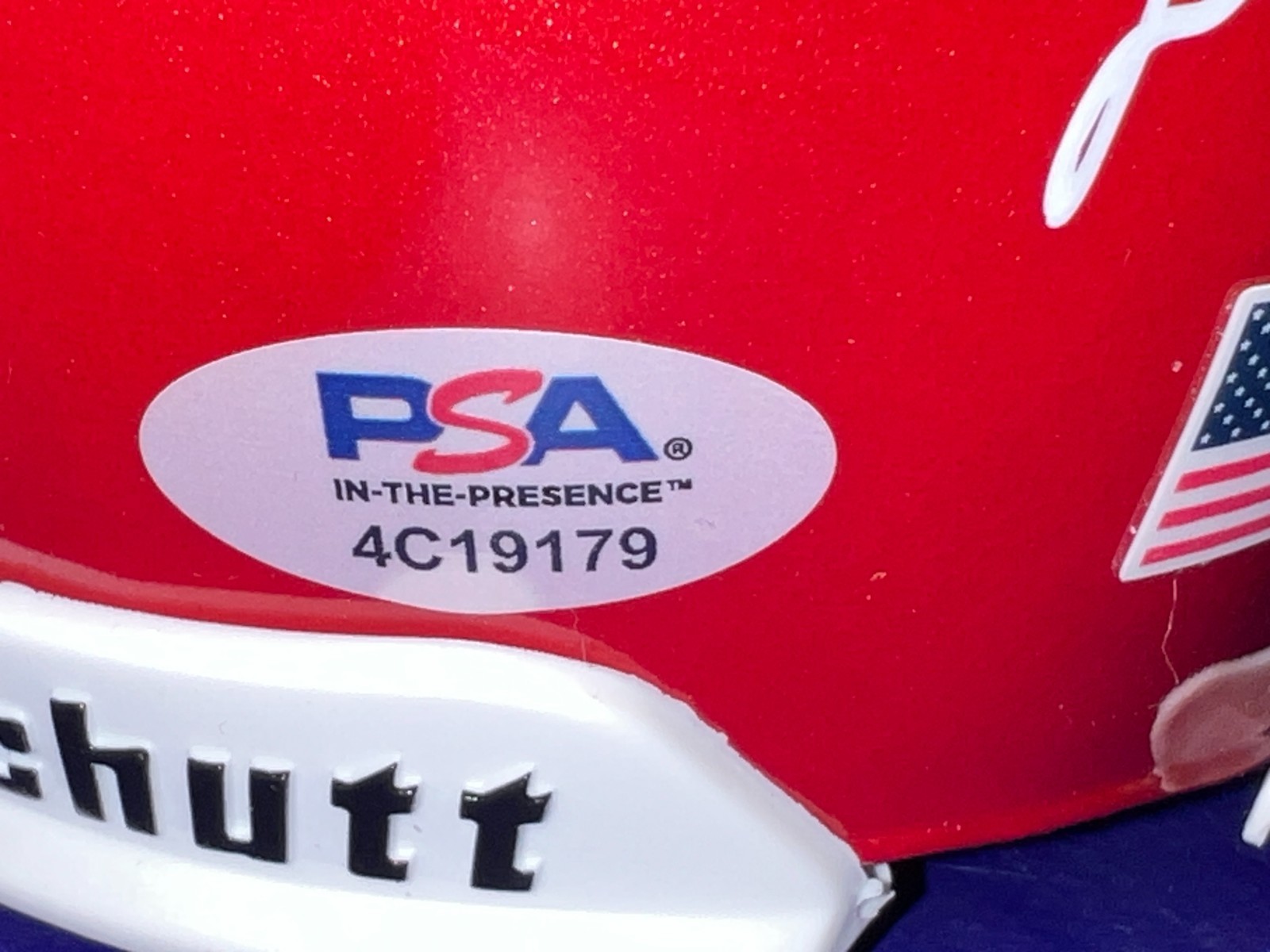 BRIAN BOSWORTH OKLAHOMA SOONERS CHOF 2015 / 85 NATL CHAMP PSA SIGNED MINI HELMET