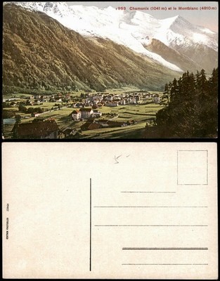 CPA Chamonix-Mont-Blanc Stadt und Mont Blanc 1912