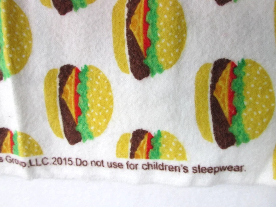 Flannel Cheeseburger Burgers Fabric Springs Creative 2015 2.5 Yds CP55155 Food - Image 3 of 4
