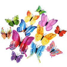 Butterfly Wall Decor 24 PCS, 3D Butterflies Stickers For Party Decorations