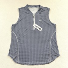 NWT Rhoback Texas The Don  t Mess Performance Sleeveless 1/4 Zip Golf Shirt L