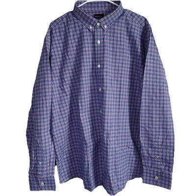 New UNTUCKit Shirt Men s 3XL Blue Check Long Sleeve Button Front