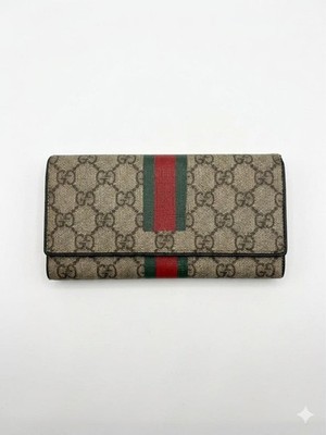 Today's Featured Item: GUCCI Long Wallet GG Supreme Sherry Line Classic