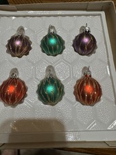VTG Commodore Christmas Classics Glass 1  Ornaments Hand Decorated Romania 6