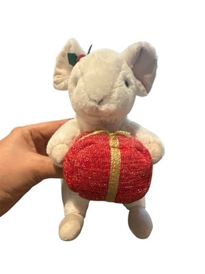 Limited Retired Jellycat London I am Merry Mouse With Christmas Present Plush 7 