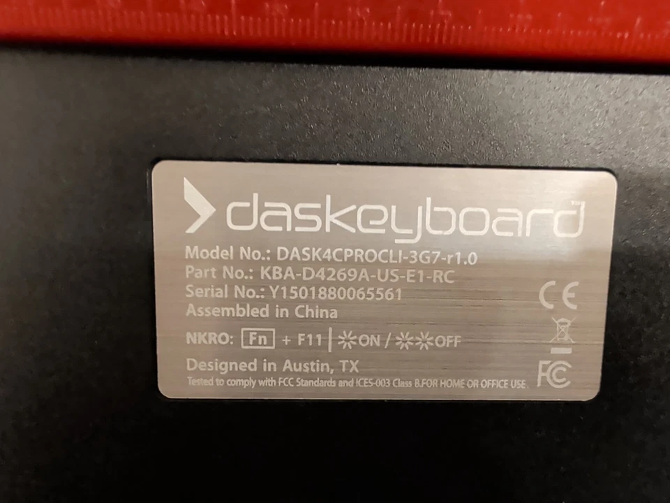 Das Professional Wired USB 3.0 Keyboard DASK4PROCLI-3G7-R1.0 Cherry MX Blue - Image 3 of 4