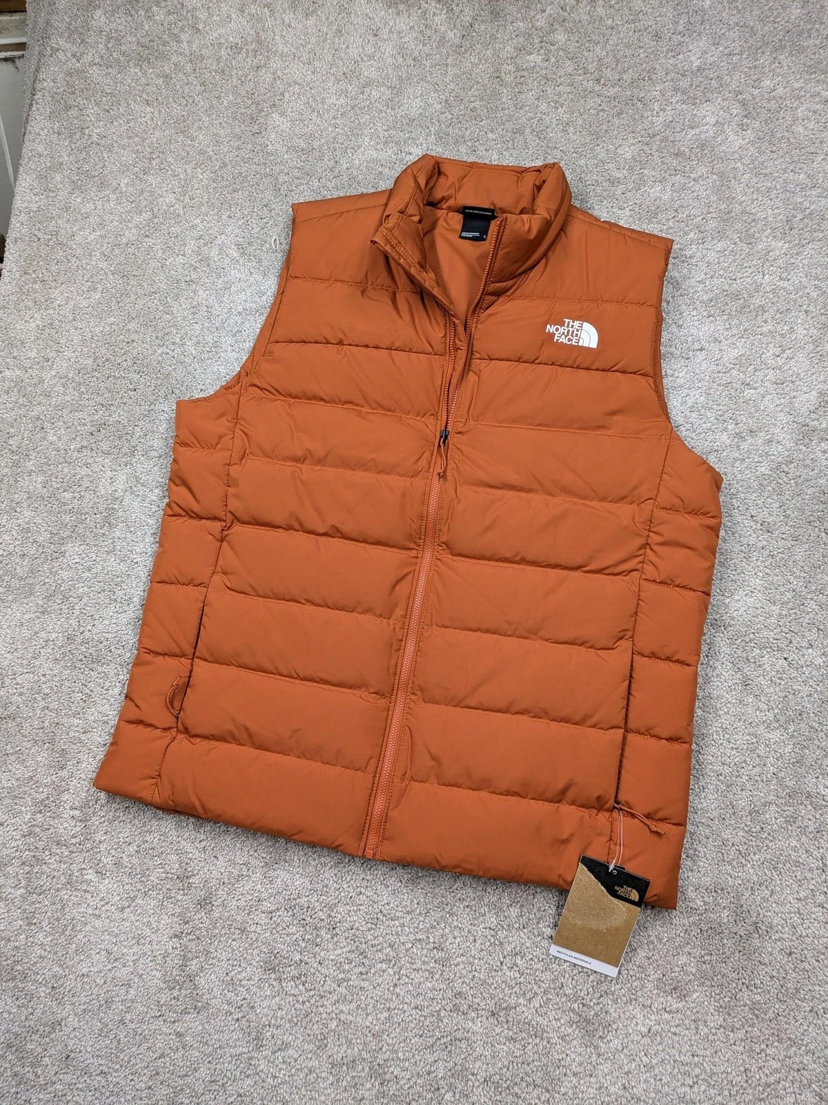 $160 The North Face Aconcagua 3 Vest Mens Large Earthen Copper Insulated Orange