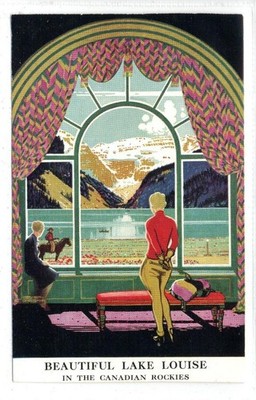 SCHÖNER LAKE LOUISE: Werbepostkarte Kanadischer Pazifik (C93043)