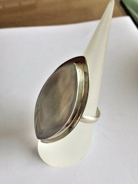 Bague En Argent 925 Avec Nacre Blanche - Taille 60 - Modèle T - Neuf Avec étiquettes