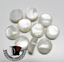 Accordion Buttons White Pearl 14.3x6.5 (mm) 