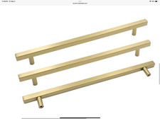 25 Pack Modern Square Drawer Pulls Gold Cabinet Handles - LS1212GD256 Kitchen...