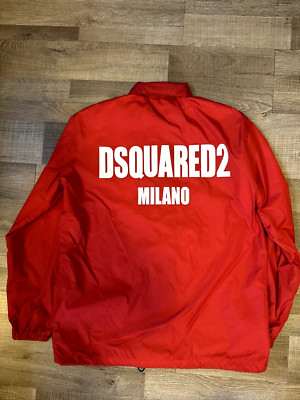 DSQUARED2 BACK LOGO COACH JACKET [RED / MEDIUM 38R]