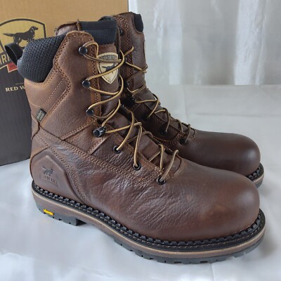 Irish Setter EDGERTONMEN'S 8-INCH WATERPROOF LEATHER SAFETY TOE Boots SZ 10  EE