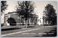Dade City Florida~Arch Doorway Grammar School w/Touches of Art Deco~RPPC 1940s