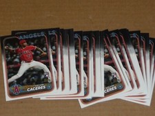 2024 Topps BASE LOT OF 31 CARDS KELVIN CACERES RC/ROOKIE ANGELS #680