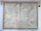 UNITED STATES OF AMERICA RAILWAY MAP 1870 VERY LARGE ANTIQUE MAP 19TH CENTURY