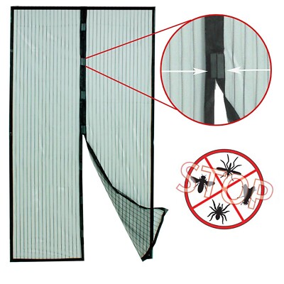 Grafner Türvorhang Insektenschutz Fliegengitter Magnet Vorhang 210x100 cm Neu
