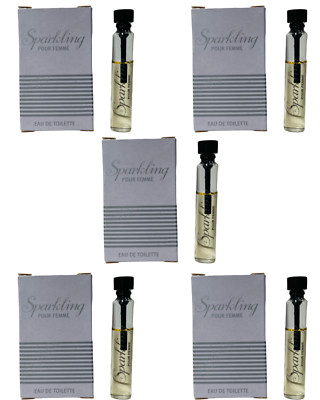 5 Vintage Sparkling by Chaz International for Women Mini EDT Perfume Splash 2mL