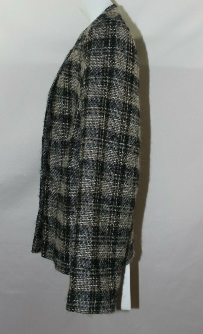 Pendleton Black Gray Beige Plaid Jacket Blazer Do… - image 3
