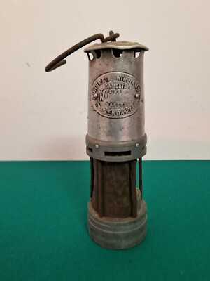 Vintage 27 cm Thomas & Williams Aberdare Cambrian Type No 1 Miners Sicherheitslampe