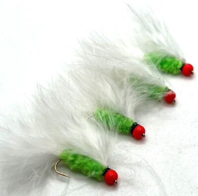 4, 6 oder 8 Fliegen zum Forellenangeln HOT HEAD CATS WHISKER Streamer BARBED oder BARBLESS