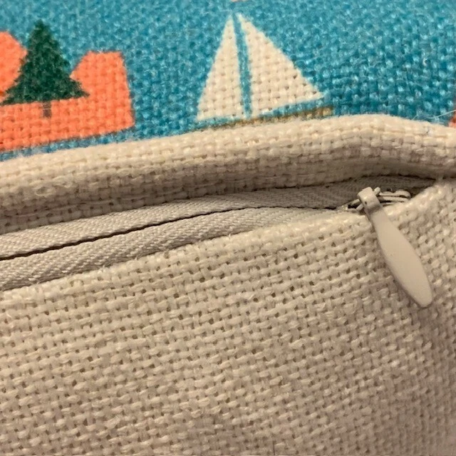 Nautical Coastal Throw Pillow Blue Cottage Core Northeast 20" Gift Blue Pink - Image 3 of 4