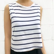 Zara Black and White Striped Sleeveless