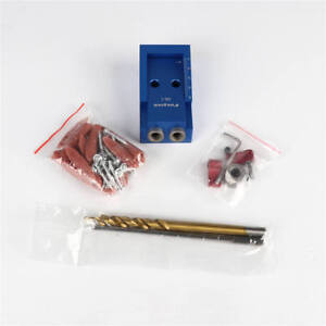 Mini Pocket Hole Jig Kit w/ Step Drill Bit Kreg Style Woodworking Joint Tool Set 