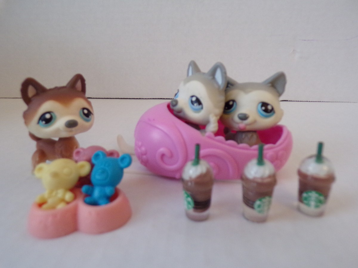 Lot De 4 Petshop Hasbro - Chiens USKY : 70, 69, 1817, 68