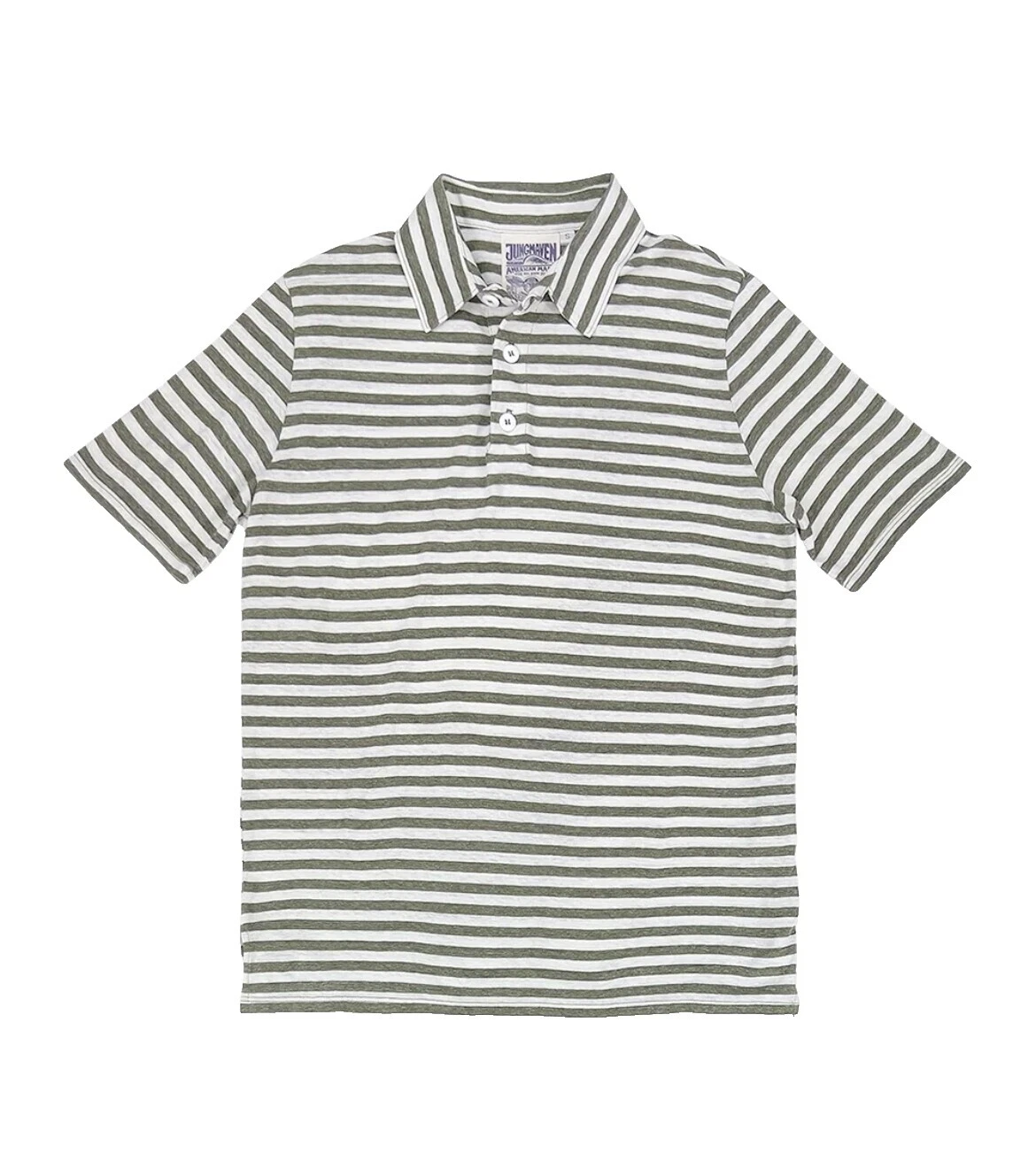 Hemp Striped Casual Button-Down Shirts for Men