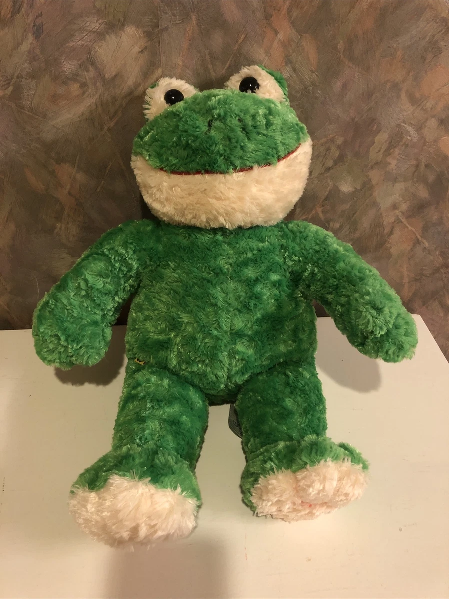 RARE Build A Bear Green Frog Plush Stuffed Animal