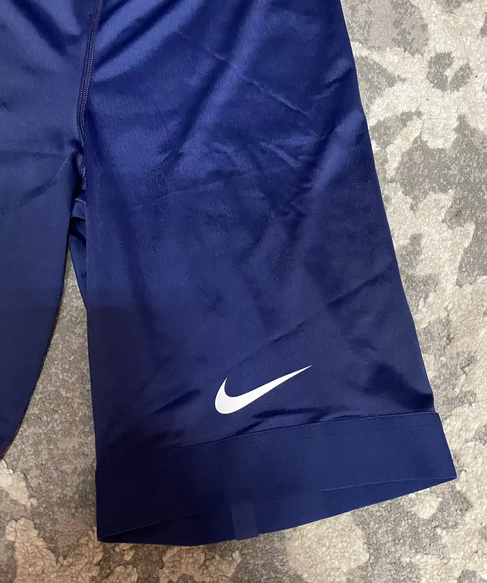 Nike Pro Elite Half Tights Navy Blue White Mens Sz XL Running