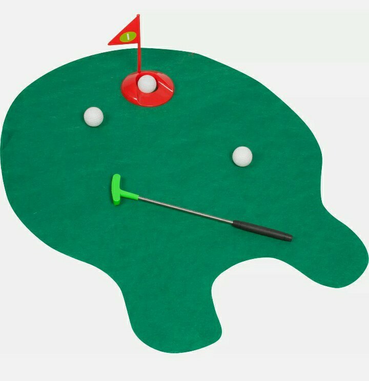 EZ DRINKER Toilet Golf Putter Practice in The Bathroom Toy eBay