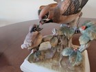 Vintage Andrea by Sadek - Waxwing - Mother Feeding Baby Bird - Figurine 7-1/2"
