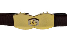 Vintage Christian Dior Buckle for 1" Belt, Logo, Gold Tone, Made in Spain