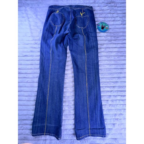 Apple Bottoms Jeans Women's 9/10 Y2K Low Rise Bootcut Denim Belted Apple Pockets - Picture 14 of 14