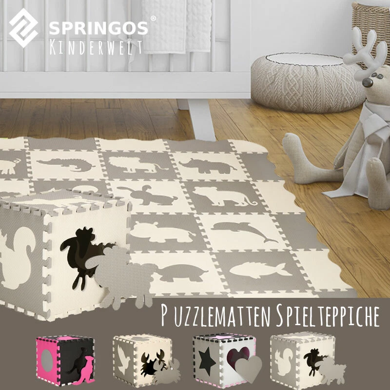 SPRINGOS Puzzlematte Spielmatte Spielteppich Kinderteppich Matte Schutzmatte
