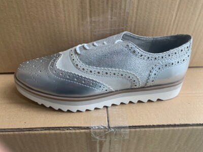 Womens Marco Tozzi Sneaker Gr:38 Fashion Damen SILBER Silver Neu 2-23795-35 098 