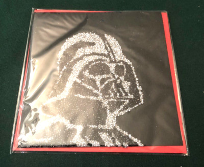Papyrus Star Wars Darth Vader Birthday Card Gemmed Rhinestones RARE NOS