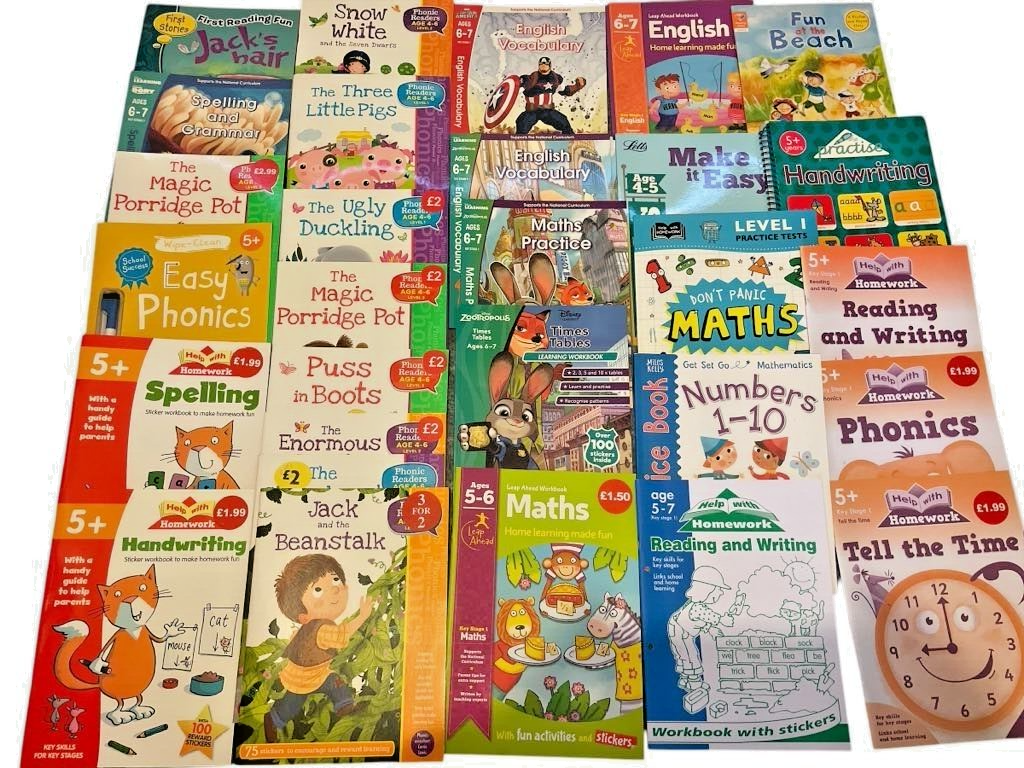 KS1 10 Book  Bundle Joblot wholesale Maths/English/Science/Histor  home learning
