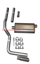 Mandrel Exhaust w/ Large Max Flow Muffler - Mellow Fits 88-01 Dodge Ram 5.2 5.9