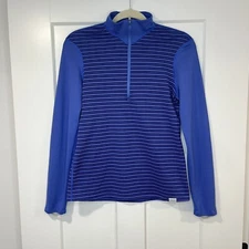 Patagonia S Capilene 3 Midweight Base Layer Zip Neck Pullover Purple Striped