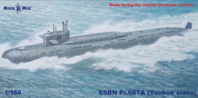 350-045 Mikro-Mir Soviet submarine SSBN Pr.667a (Yankee class) 1/350 Kit